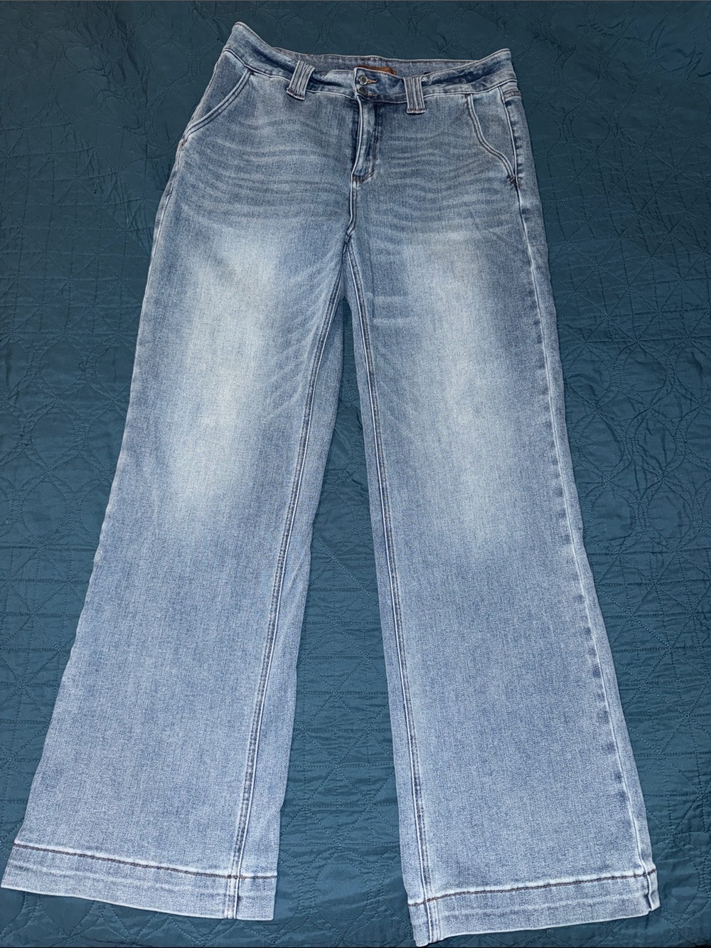 Wide Leg Trouser Style Jeans - 32.5 Inch inseam